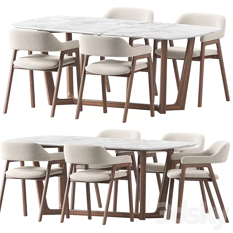 Article Savis Roveconcepts Evelyn Dining set 3D Model