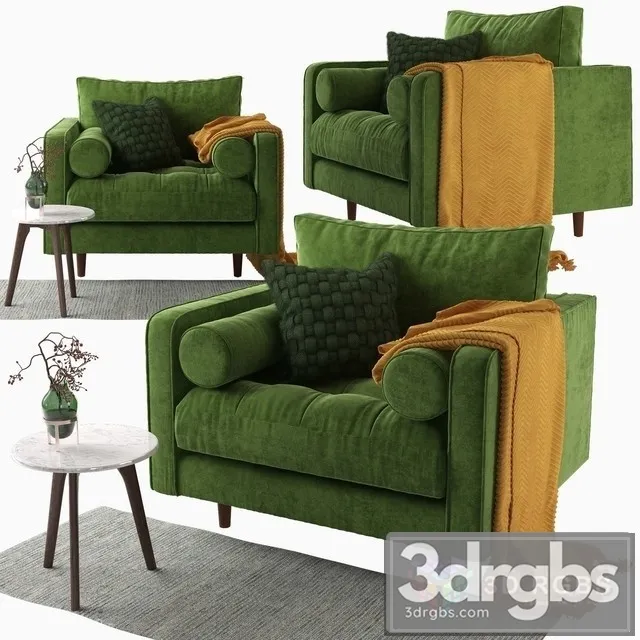 Article Sven Armchair 3D Model Download Article Sven Armchair 3D Model Download