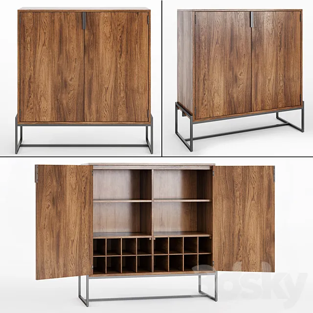 Article_Oscuro Walnut Cabinet 3DModel Article_Oscuro Walnut Cabinet 3DModel