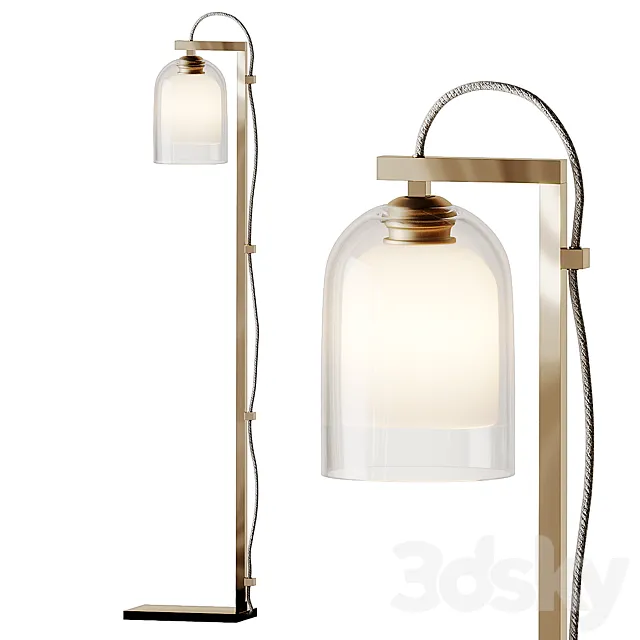 Articolo – LUMI Floor Lamps – Brass – Gray and Gray 3DModel