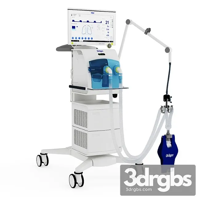 Artificial lung ventilator dräger evita v800 3D Model Download