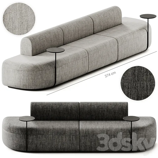 ARTIKO Sectional modular fabric sofa AT 11 by MDD 3D Model ARTIKO Sectional modular fabric sofa AT 11 by MDD 3D Model