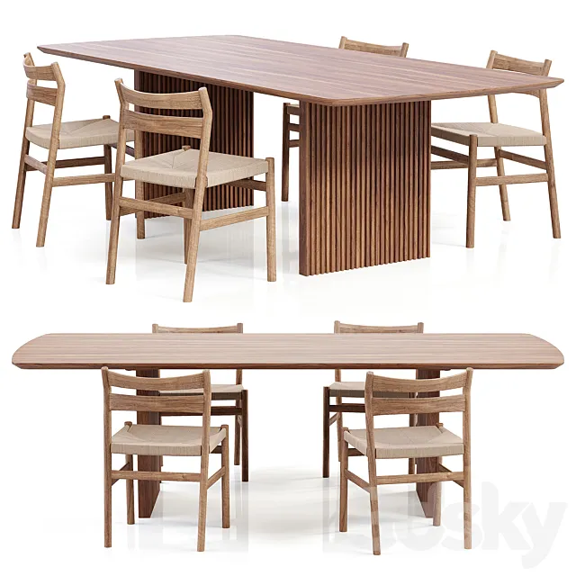 Artilleriet – BM1 chair and Ten table 3D Model