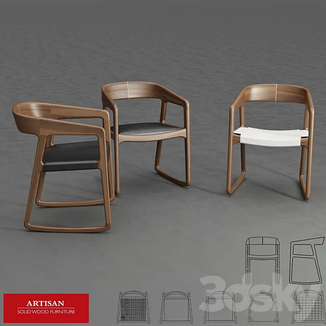 Artisan _ Tesa Rocking Chair 3D Model Artisan _ Tesa Rocking Chair 3D Model