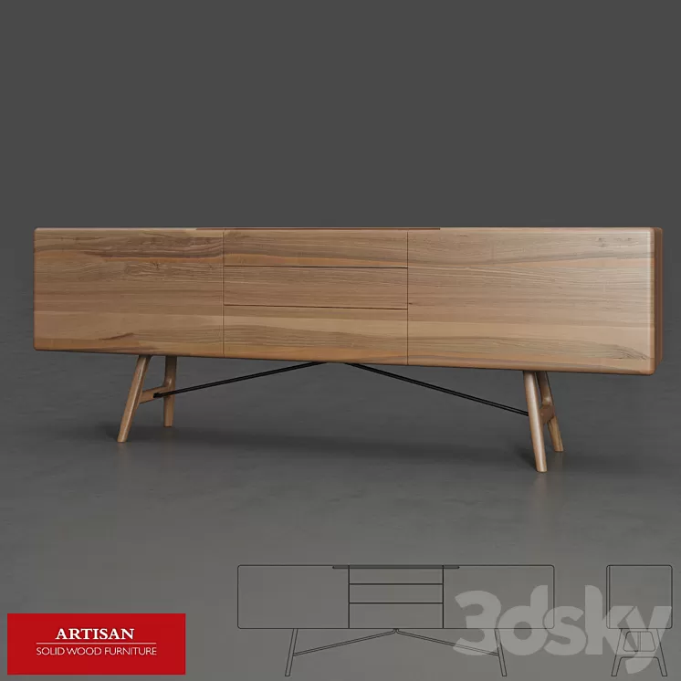 Artisan \/ Tesa sideboard 3D Model