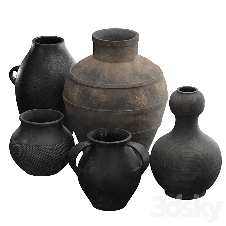 Artisan Vases Collection (Pottery Barn) 3D Model Free Download