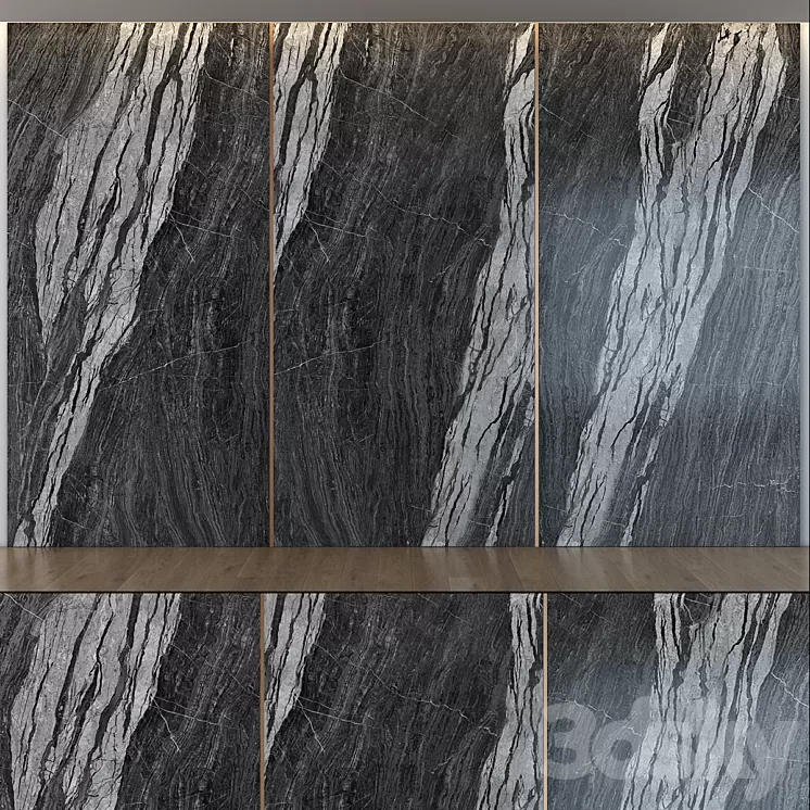 Artistic stone wall 17 3D Model