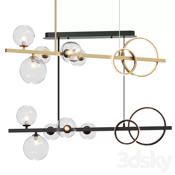 Artpad – Linear Bubble Pendant 3D Model Free Download