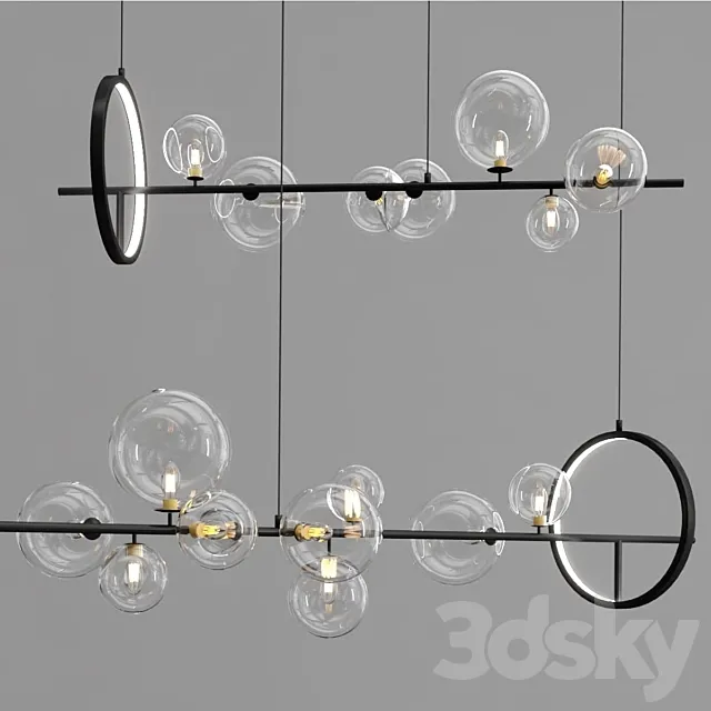 Artpad Scandinavian Black LED lamp 3D Model