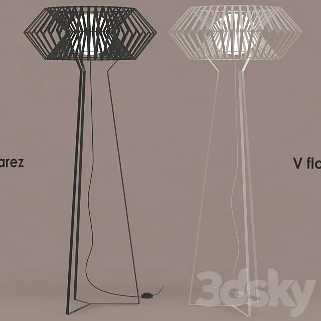 Arturo Alvarez _ V floor lamp 3D Model Arturo Alvarez _ V floor lamp 3D Model