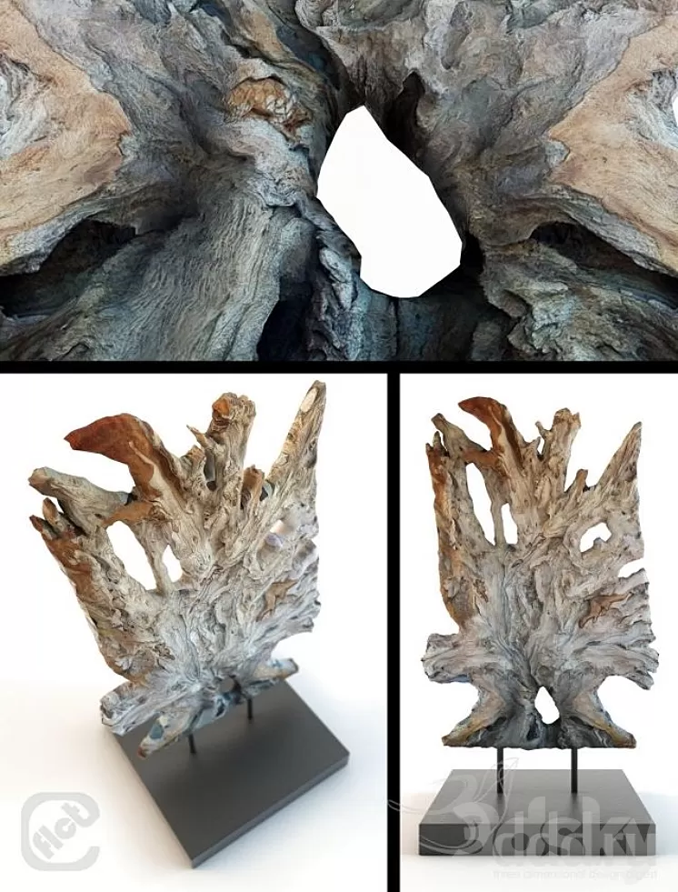 Artwork Rustic Wood 3D Model