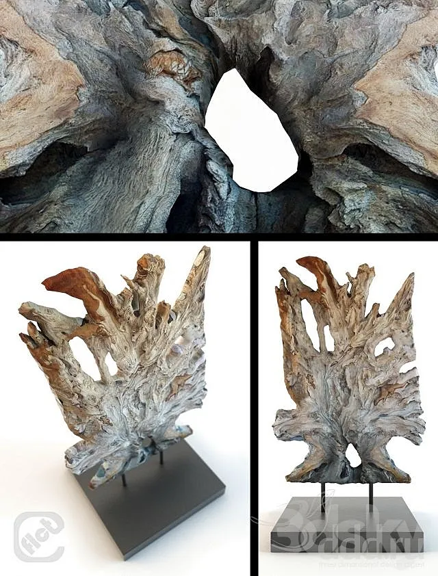 Artwork Rustic Wood 3DModel Artwork Rustic Wood 3DModel