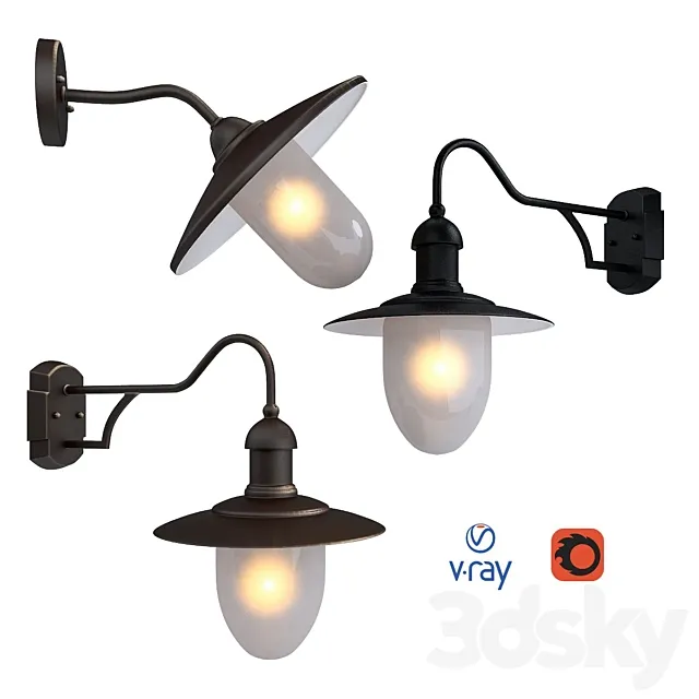ARUBA. outdoor lighting. wall lamps from the company LUCIDE. Belgium. 3DModel