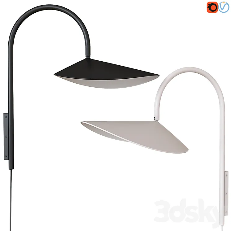 Arum wall lamp 3D Model Free Download