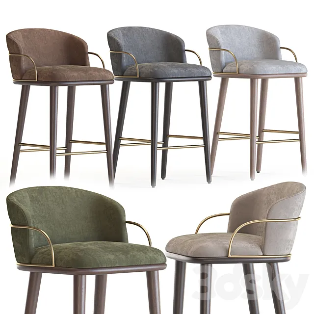 Arven Bar Stool 3D Model Arven Bar Stool 3D Model