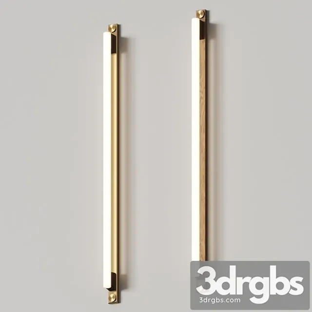 Asaf weinbroom linestra 110 oak & brass wall lamps 3D Model Download
