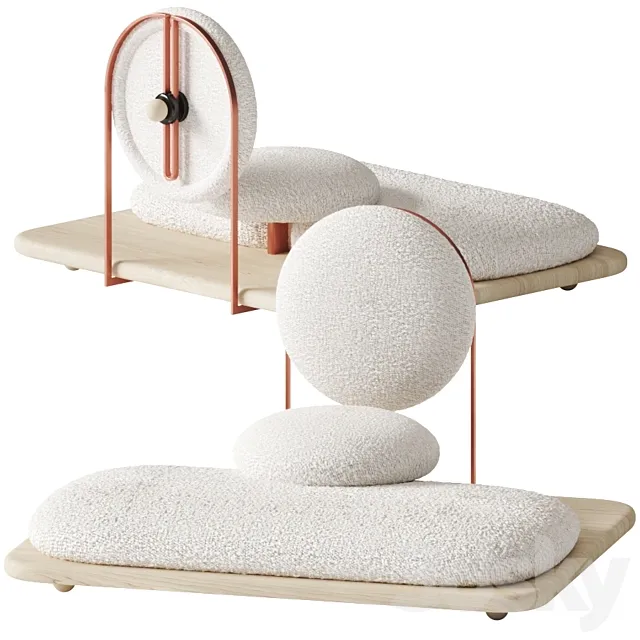 Asana Ground Chair by Mario Milana _ Les Ateliers Courbet 3DModel