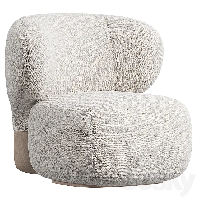 Asawa Lounge Chair by Secolo 3D Model Asawa Lounge Chair by Secolo 3D Model