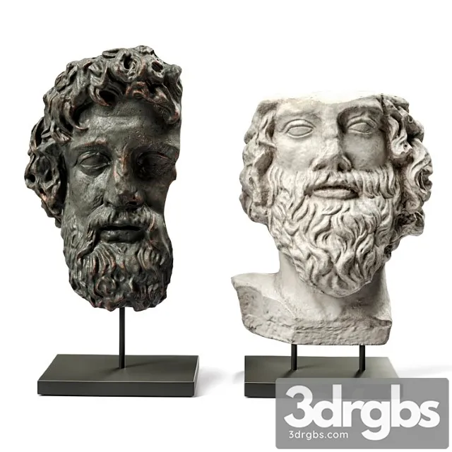 Asclepios and greek general heads Asclepios and greek general heads