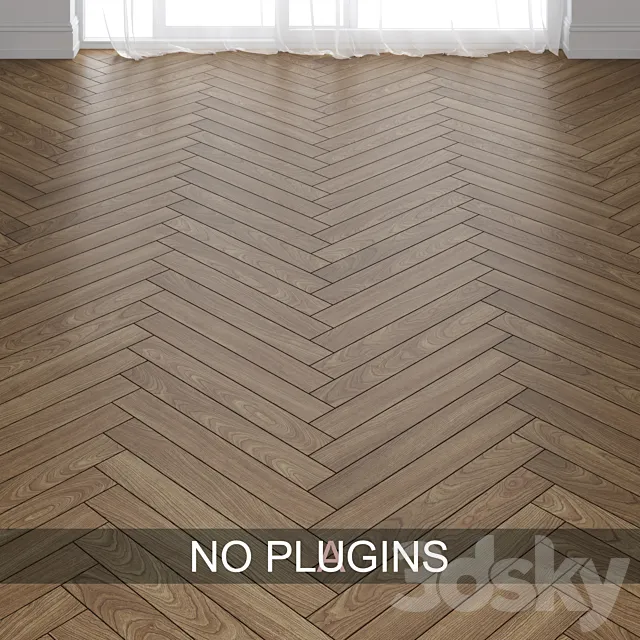 Ash Wood Parquet Floor Tiles vol.003 3D Model