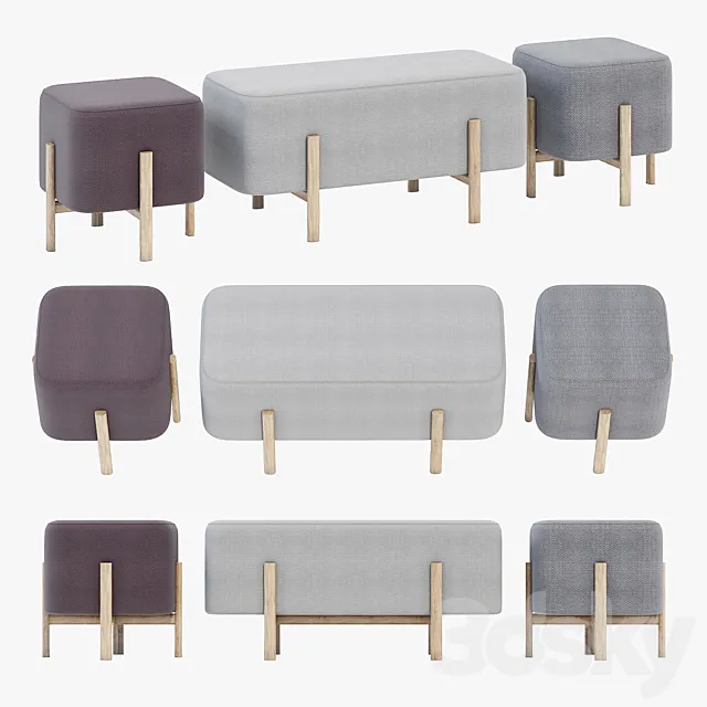 Ashi pufs 3D Model Ashi pufs 3D Model