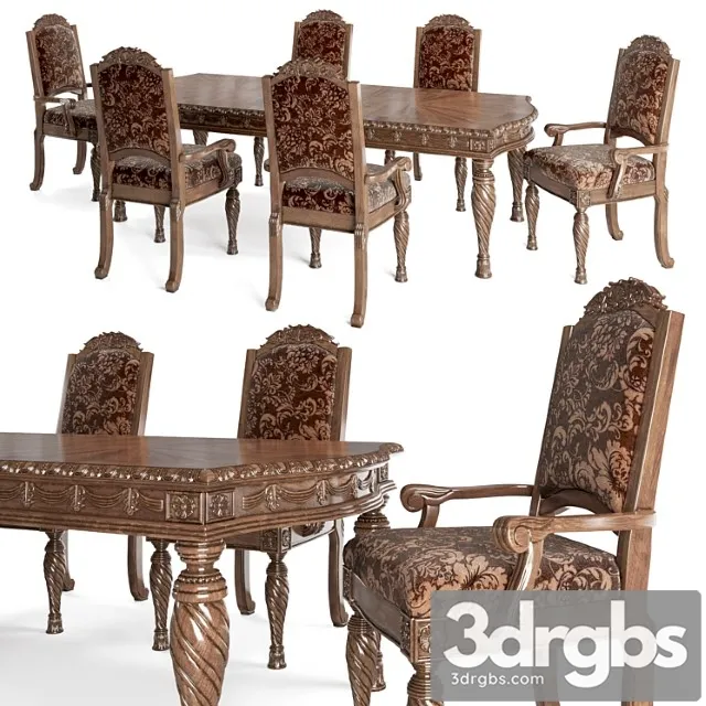 Ashley north shore dining room chair-table 2 3D Model Download Ashley north shore dining room chair-table 2 3D Model Download