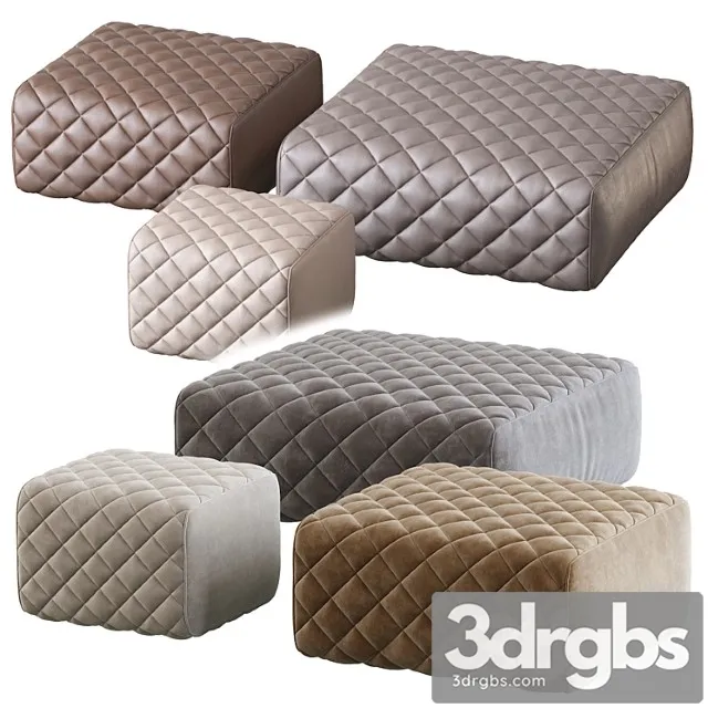 Ashley pouf by minotti 2 3D Model Download