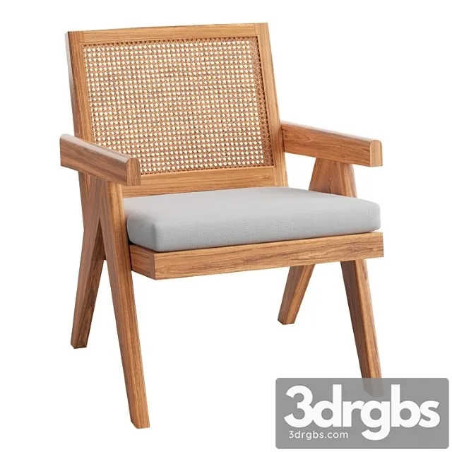 Ashton caned teak accent chair 3D Model Download Ashton caned teak accent chair 3D Model Download