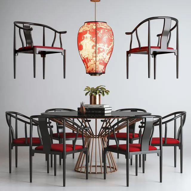 Asian Set 01 3D Model