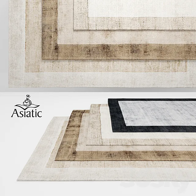 Asiatic Blade Border Rugs 3D Model Asiatic Blade Border Rugs 3D Model
