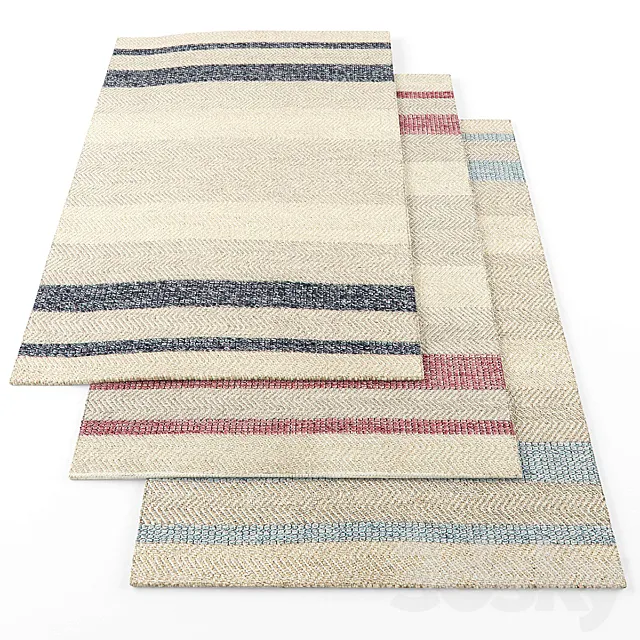 Asiatic fields rugs 3D Model Asiatic fields rugs 3D Model