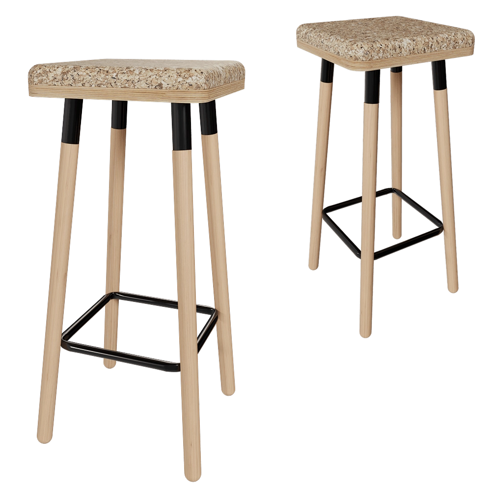 Askia – Bar Stool Marco Low 3D Model