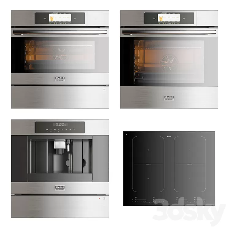 Asko home appliances set 3D Model