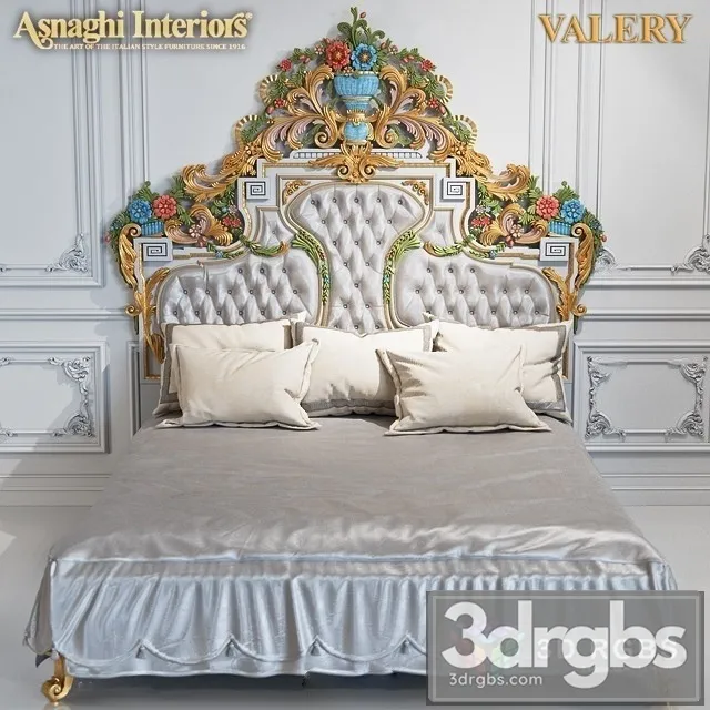 Asnaghi Bed Valery 3D Model Download Asnaghi Bed Valery 3D Model Download