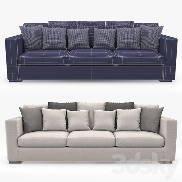 Asnaghi Boston Maxi Sofa 3D Model Asnaghi Boston Maxi Sofa 3D Model