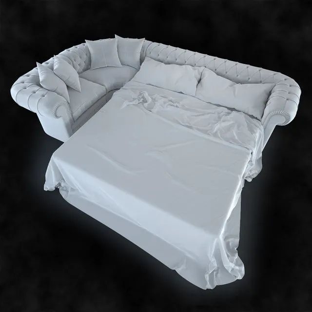 Asnaghi Chesterfield Sofa 3D Model Asnaghi Chesterfield Sofa 3D Model