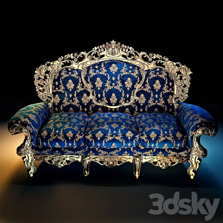 ASNAGHI INTERIORS – sofa 3-seater 3D Model