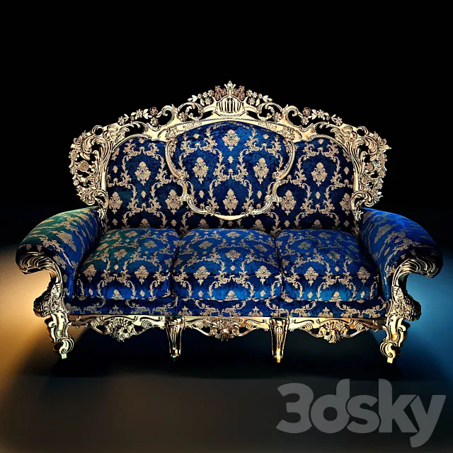 ASNAGHI INTERIORS – sofa 3-seater 3DModel ASNAGHI INTERIORS – sofa 3-seater 3DModel