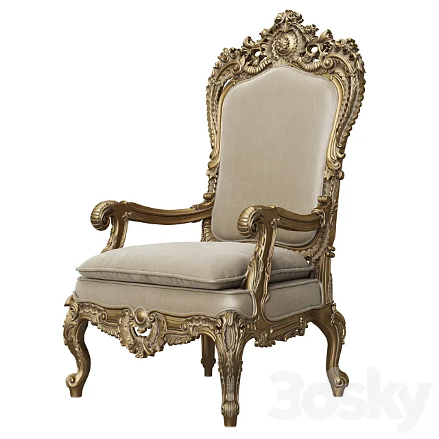 Asnaghi Interiors Throne Armchair art.19246 3DModel Asnaghi Interiors Throne Armchair art.19246 3DModel
