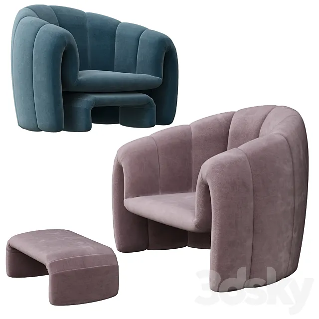 Asnaghi shell poltrona 3DModel Asnaghi shell poltrona 3DModel