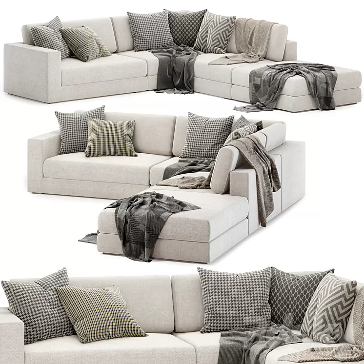Aspect fabric modular sofa 3D Model Aspect fabric modular sofa 3D Model