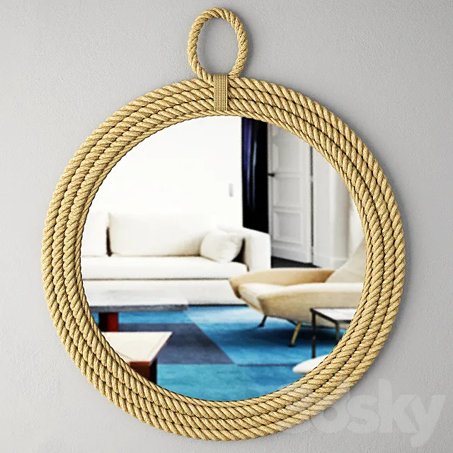Aspen Oval Mirror _ Jeffan 3D Model Aspen Oval Mirror _ Jeffan 3D Model