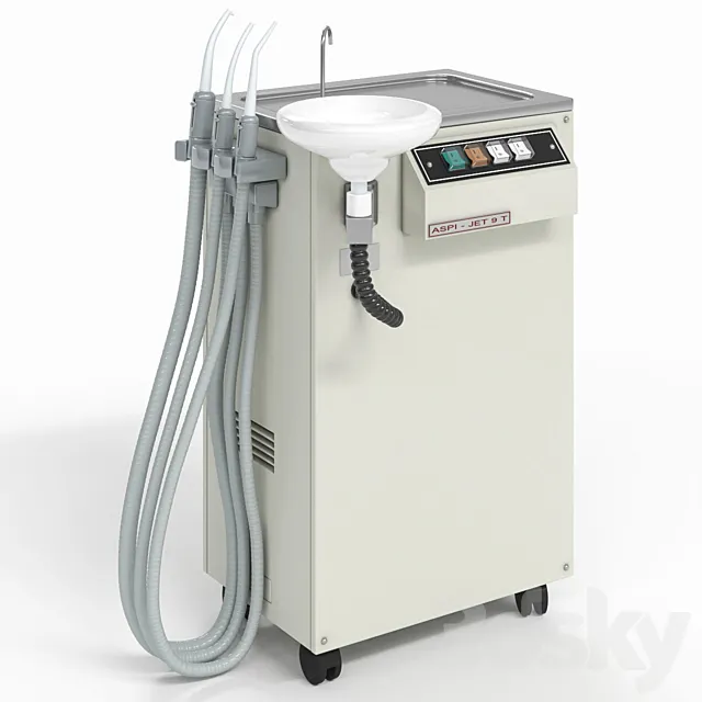 Aspirator Mobile Dental Aspi Jet 9 y Cattani 3D Model Aspirator Mobile Dental Aspi Jet 9 y Cattani 3D Model