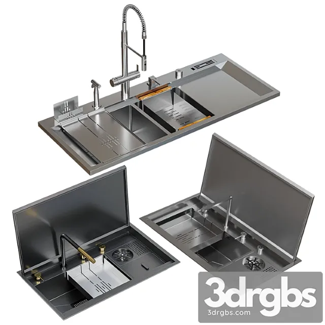 Asras Sink Set 3D Model Download