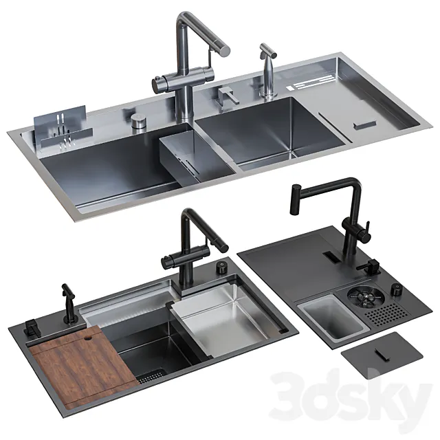 Asras sink set2 3D Model Asras sink set2 3D Model