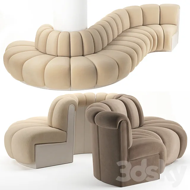 Assemble the sofa 3DModel Assemble the sofa 3DModel