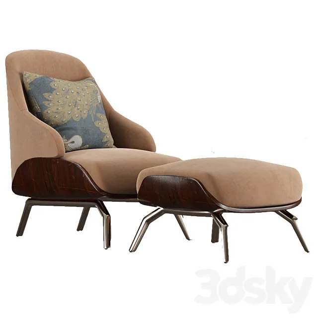 Aster Brigid Armchair 3D Model Aster Brigid Armchair 3D Model