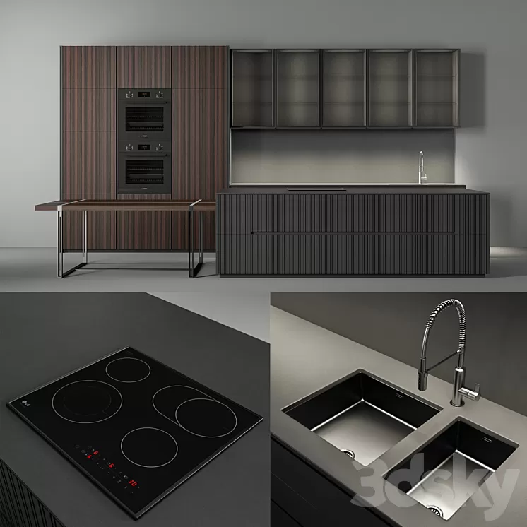 Aster cucine pure glam 3D Model Aster cucine pure glam 3D Model