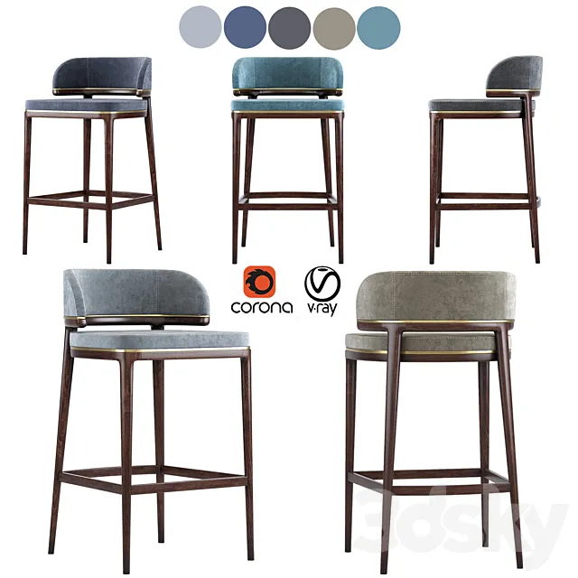Aster grange bar stool 3D Model Aster grange bar stool 3D Model