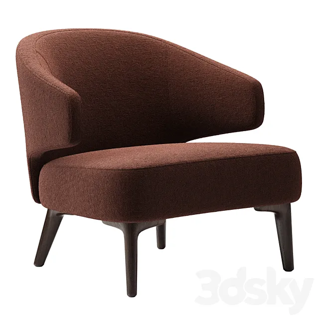 Aston Armchair By Minotti 3D Model Aston Armchair By Minotti 3D Model